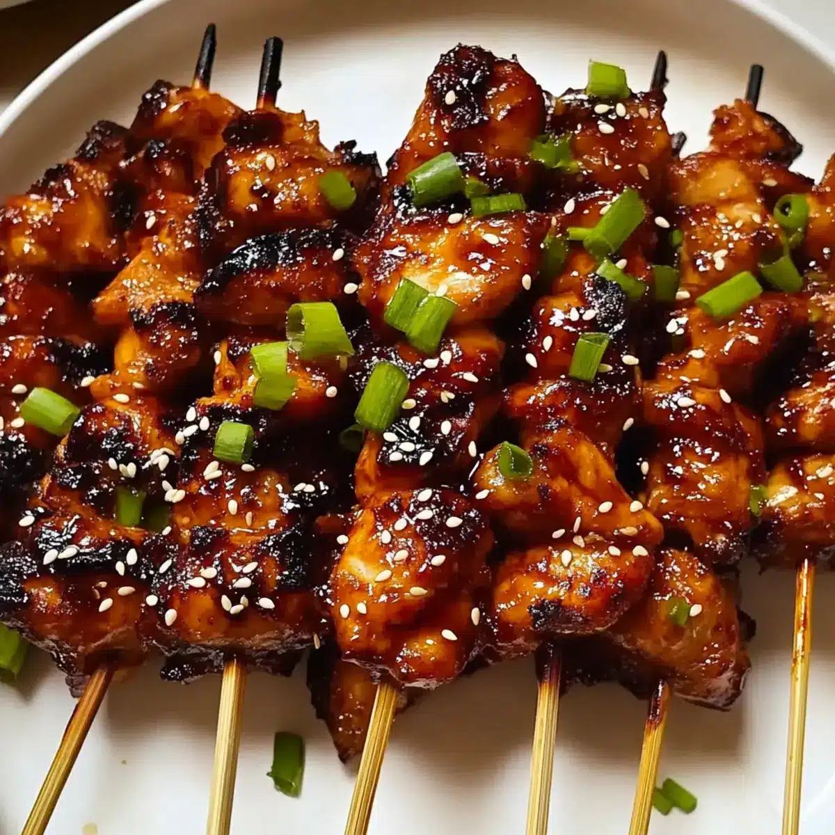 Sticky Chinese Chicken on a Stick