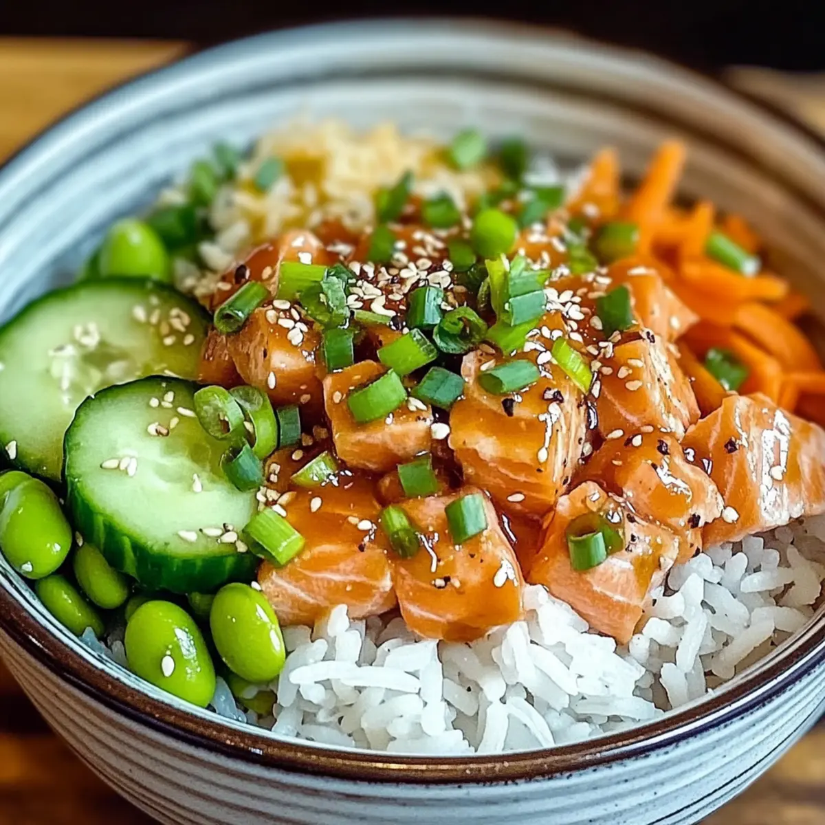 Spicy Canned Salmon Rice Bowl