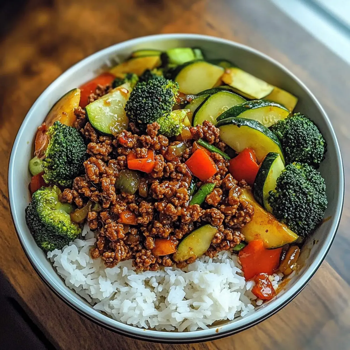 Spicy Ground Beef Stir-Fry Bowl
