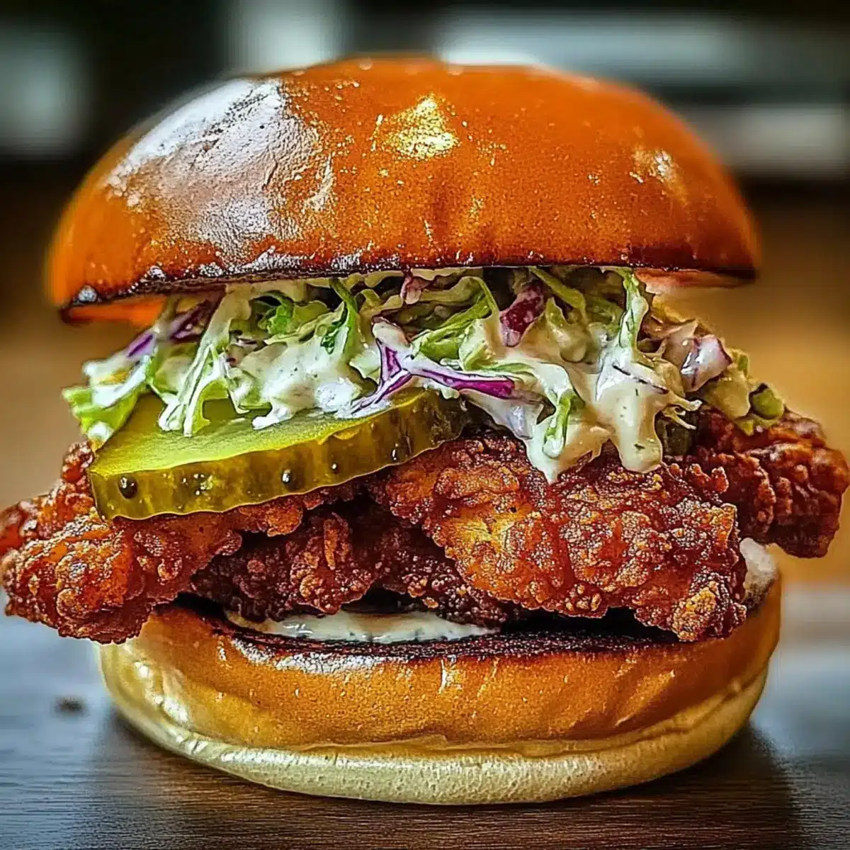 Pickle Brined Fried Chicken Sandwich