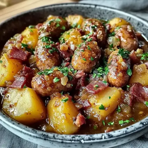 Dublin Coddle Sausage and Bacon Stew