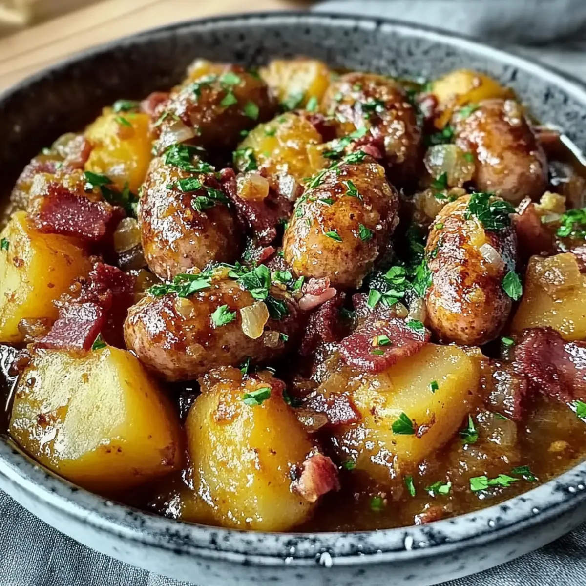 Dublin Coddle Sausage and Bacon Stew