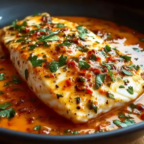 Tilapia in Roasted Pepper Sauce