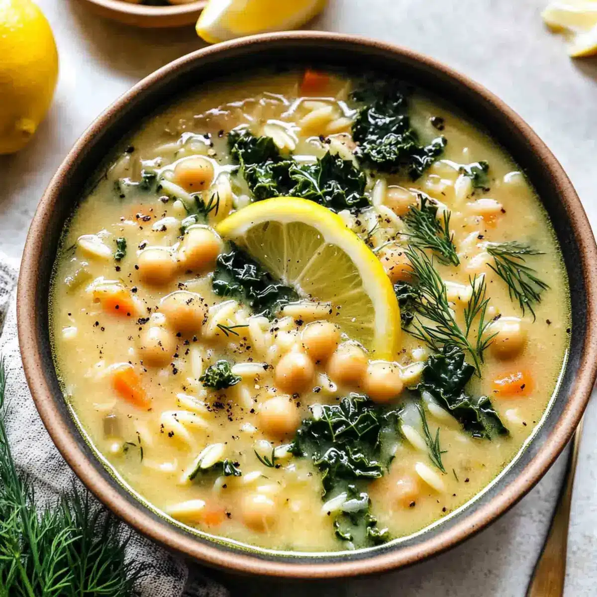 Lemony Greek Chickpea Soup