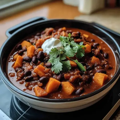 Sweet Potato & Black Bean Vegetarian Chili