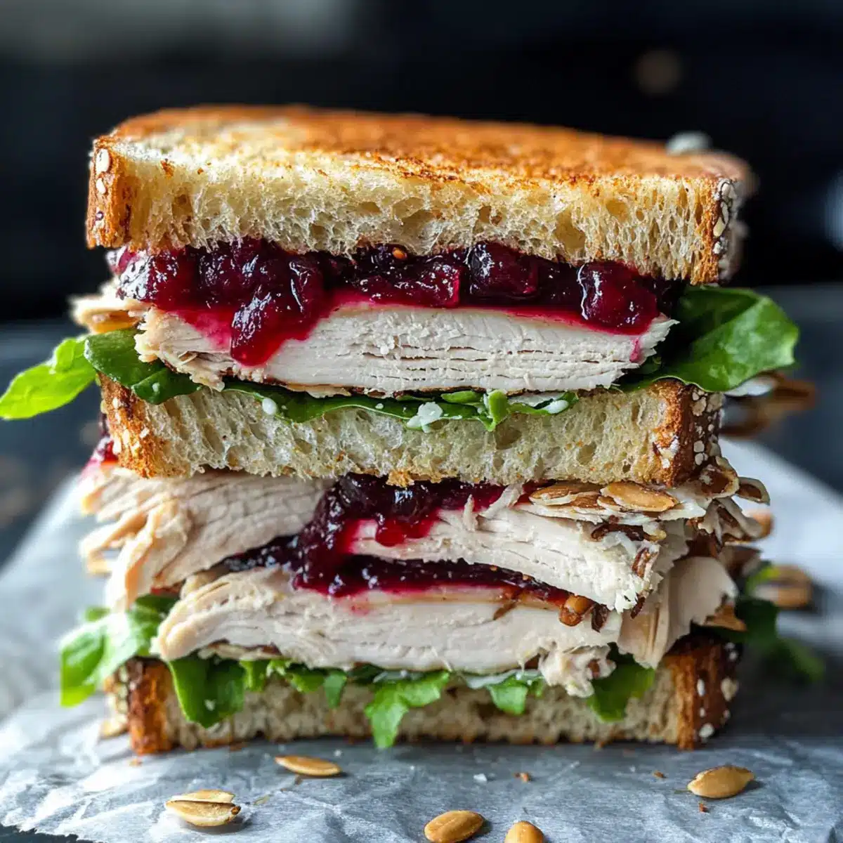 Leftover Cranberry Turkey Sandwich