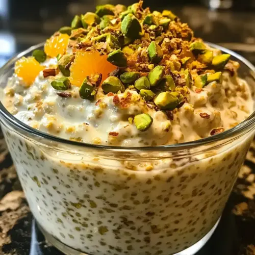 Pistachio Orange Blossom Overnight Oats