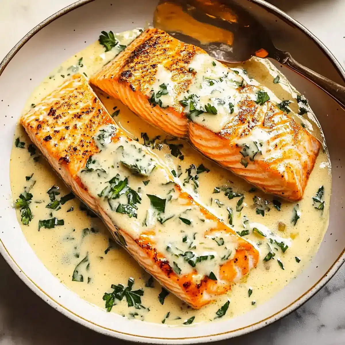 Creamy Lemon Garlic Salmon