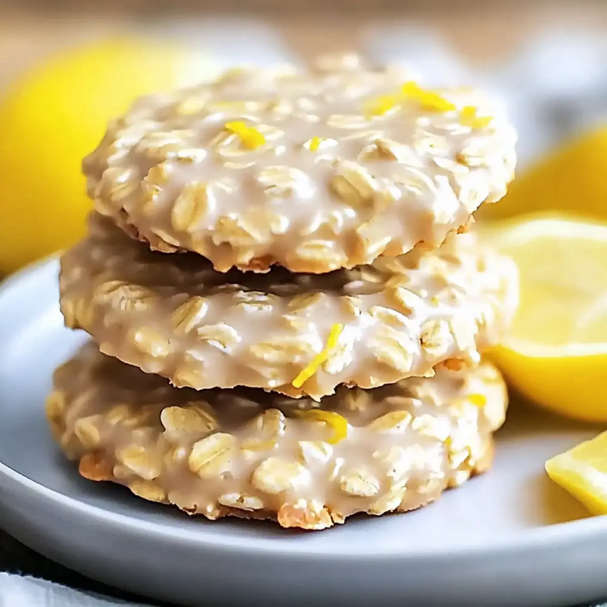 Lemon Oatmeal No-Bake Cookies