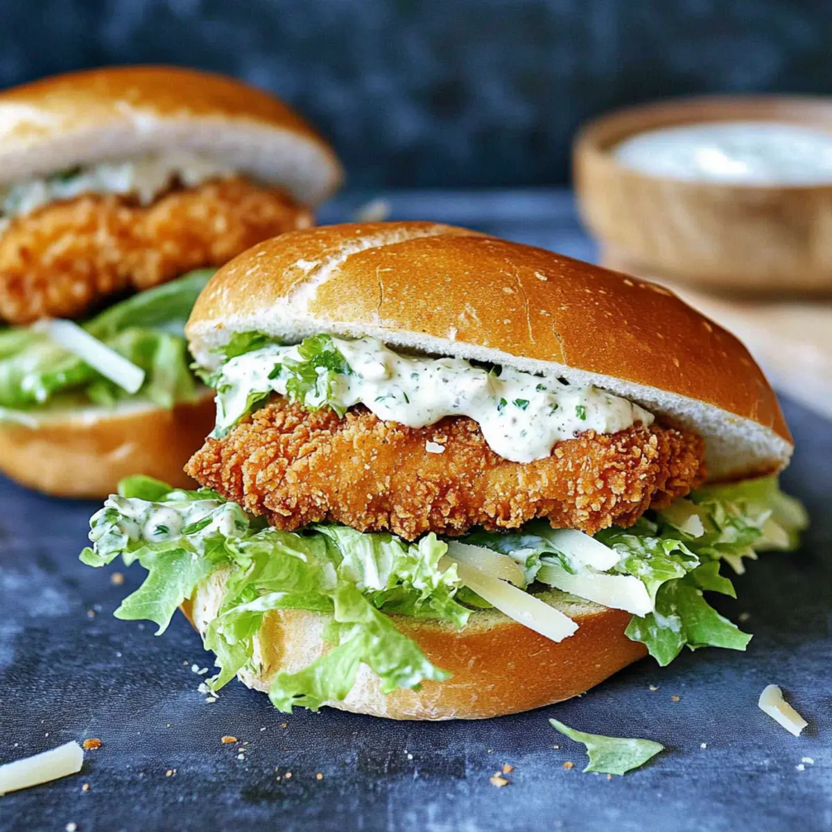 Crispy Chicken Caesar Sandwich