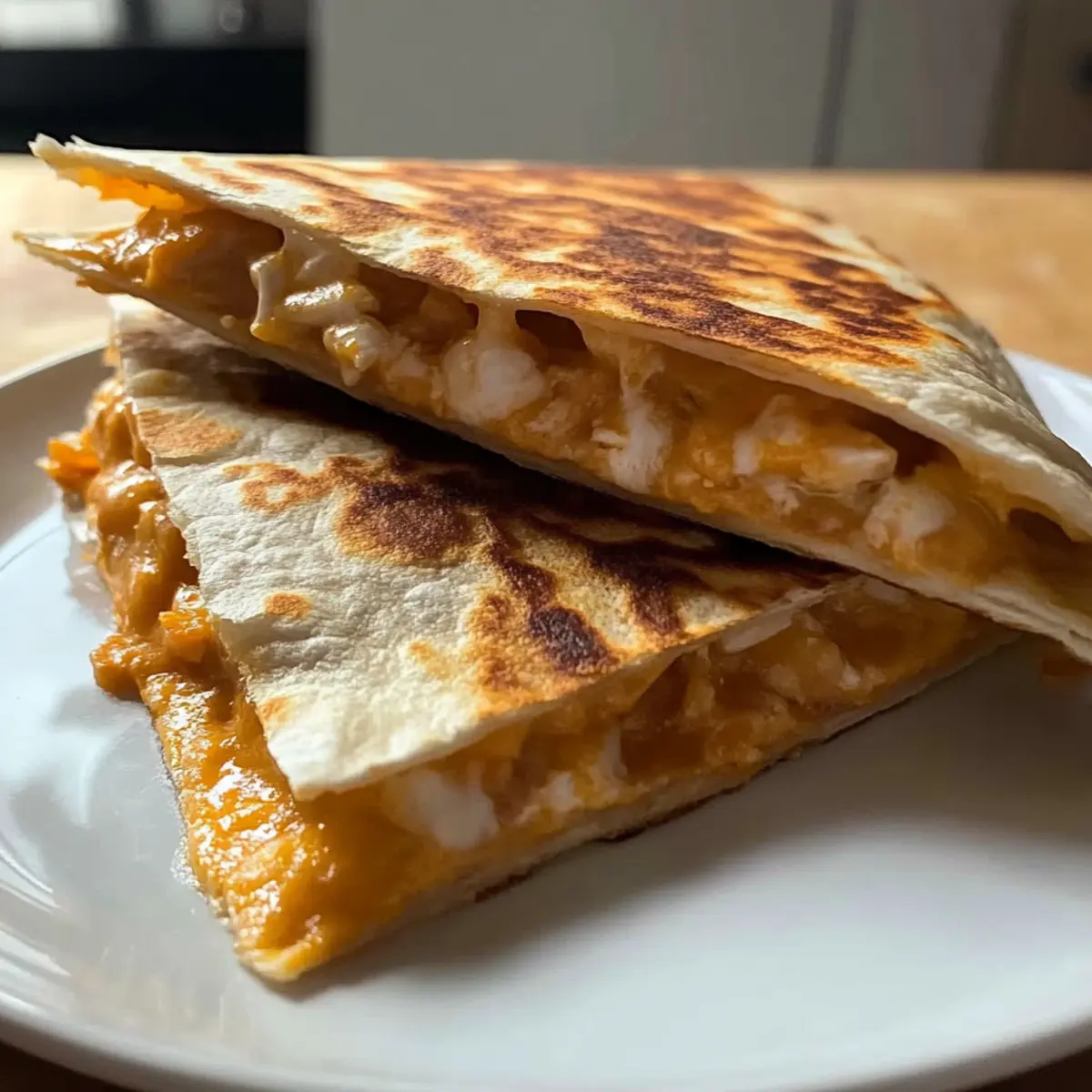 Air Fryer Crispy Tortilla Quesadilla