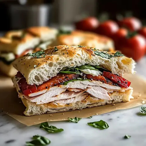 Italian Turkey Focaccia Sandwiches