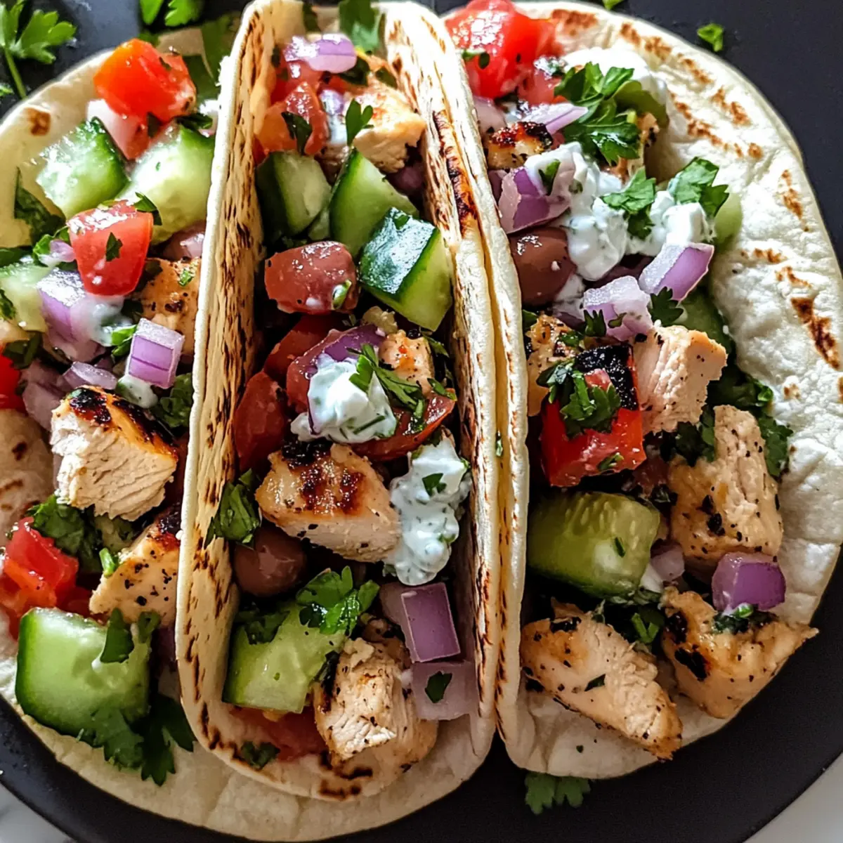 Mediterranean Chicken Tacos