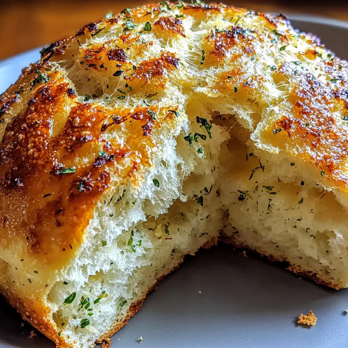 Crusty Garlic Herb Dutch Oven Bread