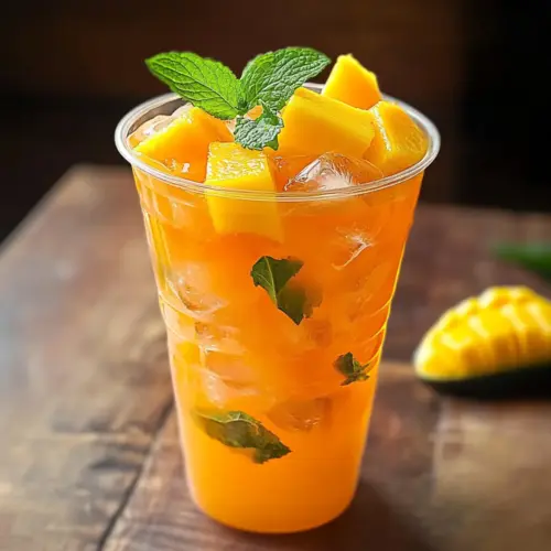 Homemade Mango Iced Tea