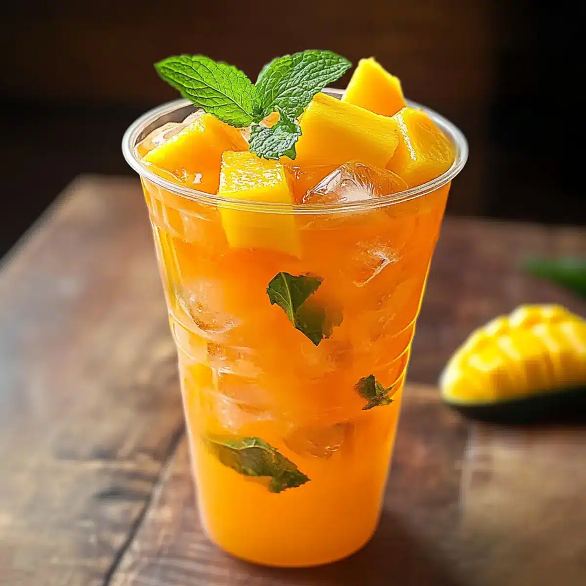 Homemade Mango Iced Tea
