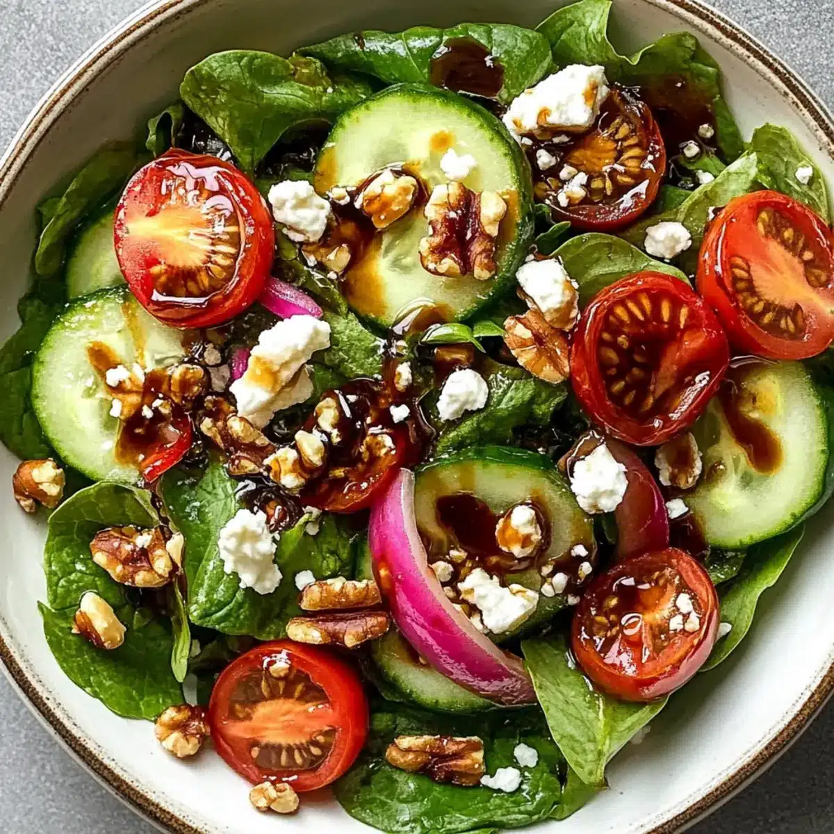 Spring Mix Salad with Balsamic Honey Dressing