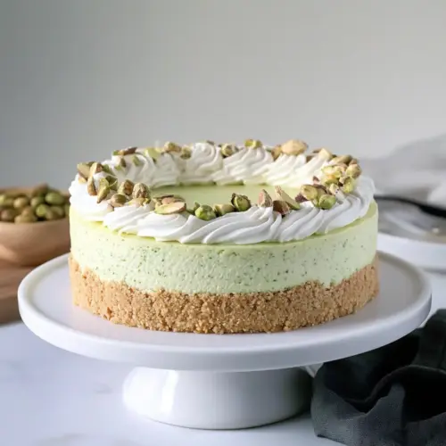 No Bake Pistachio Cheesecake
