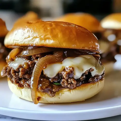 French Onion Beef Sloppy Joes