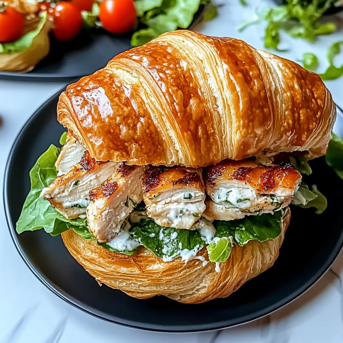 Chicken Caesar Croissant Sandwich