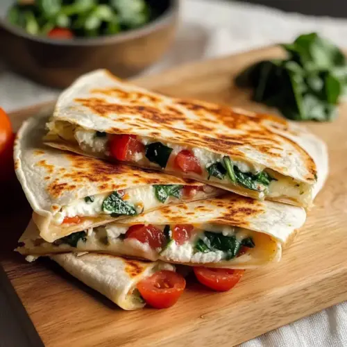 Cheesy Mediterranean Quesadilla