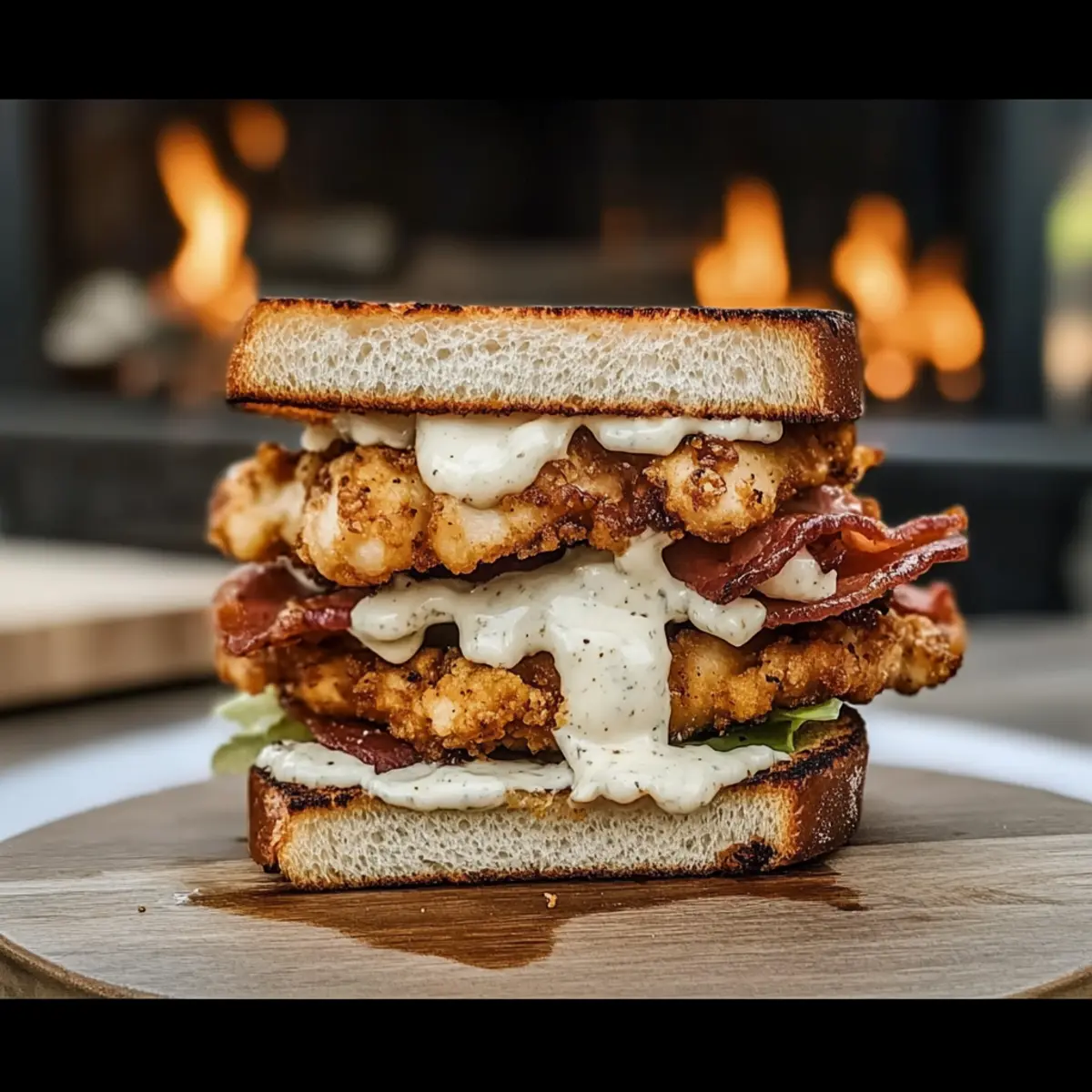 Crispy Bacon Ranch Chicken Melt