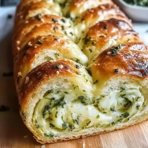 Swirled Garlic Herb and Cheese Bread