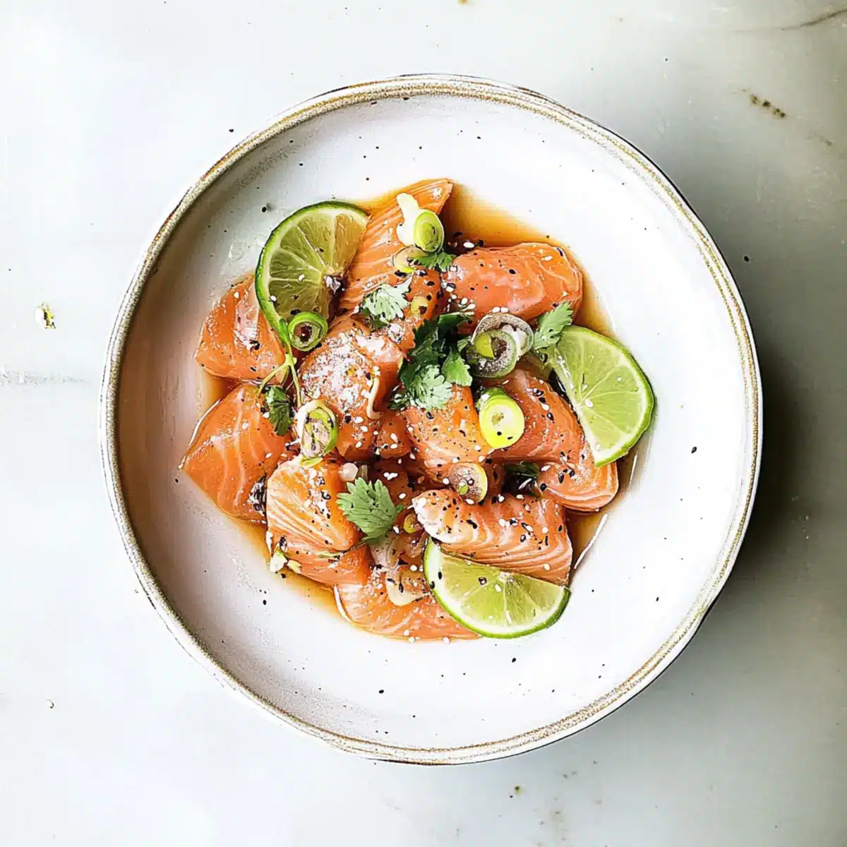 Salmon Crudo with Soy Sesame Dressing