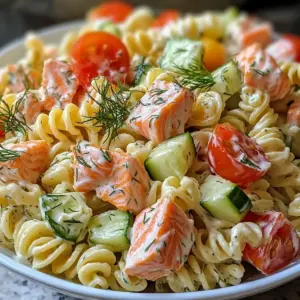 Creamy Cold Salmon Pasta