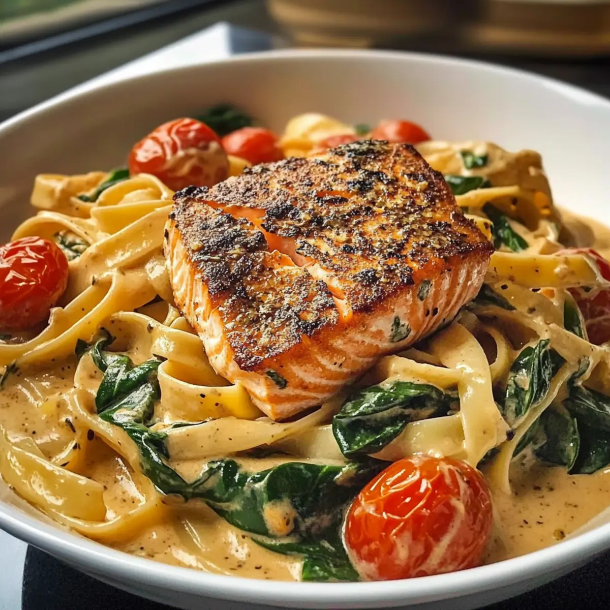 Creamy Tuscan Salmon Pasta
