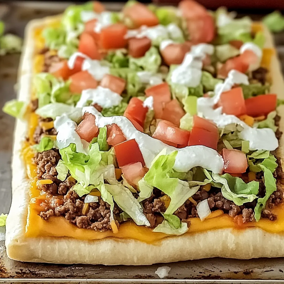 Crescent Roll Taco Pizza