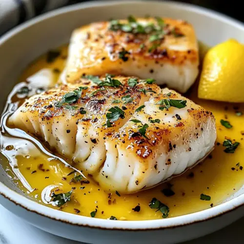 Pan Fried Cod with Lemon Butter Sauce