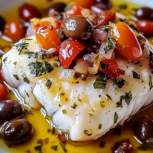 Mediterranean Baked Cod with Olives