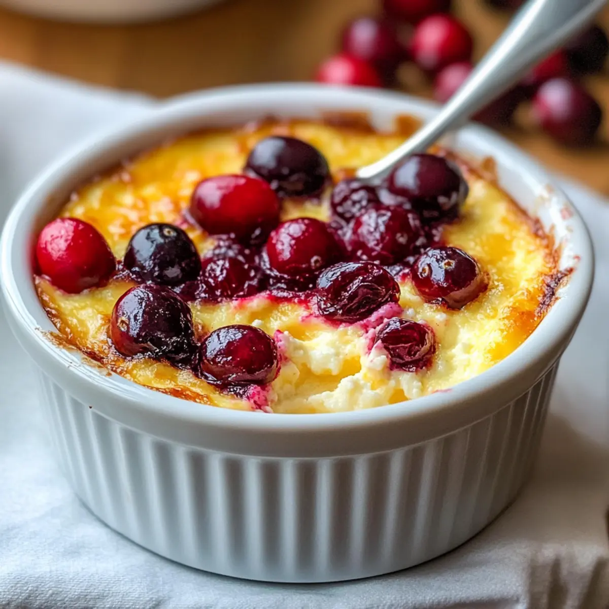 Cranberry Orange Cottage Cheese Bake