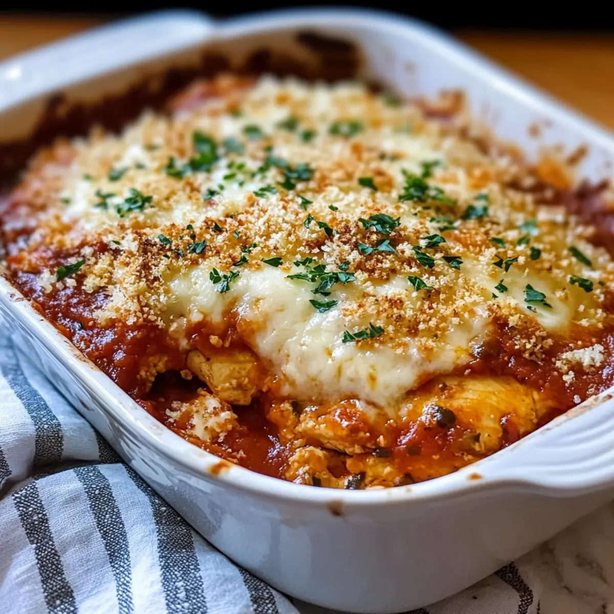 Keto Chicken Parmesan Casserole