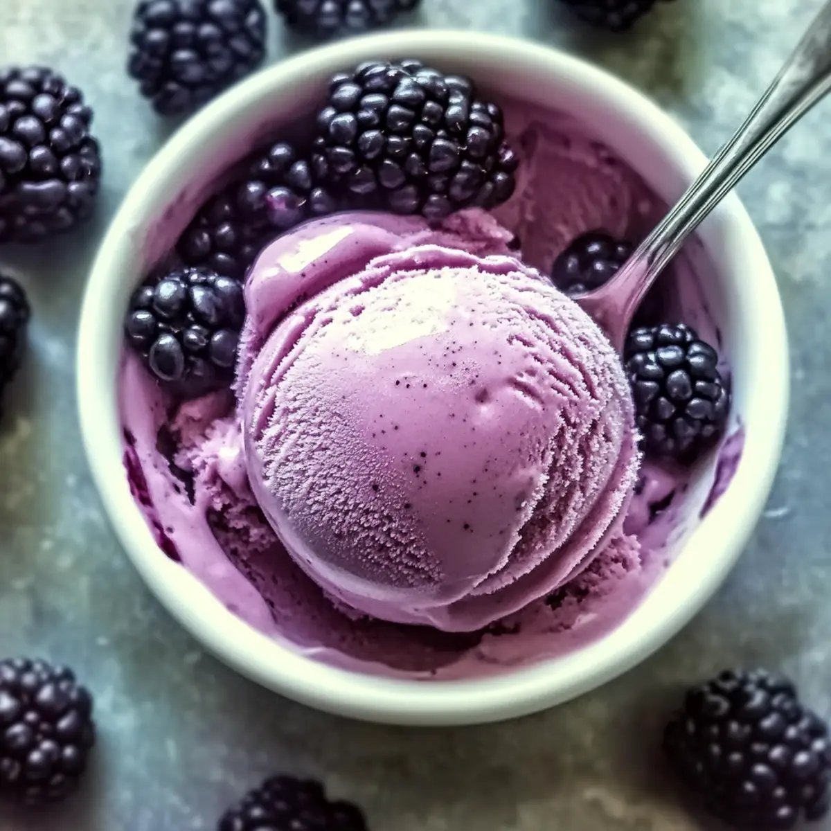 Fresh Blackberry Ice Cream
