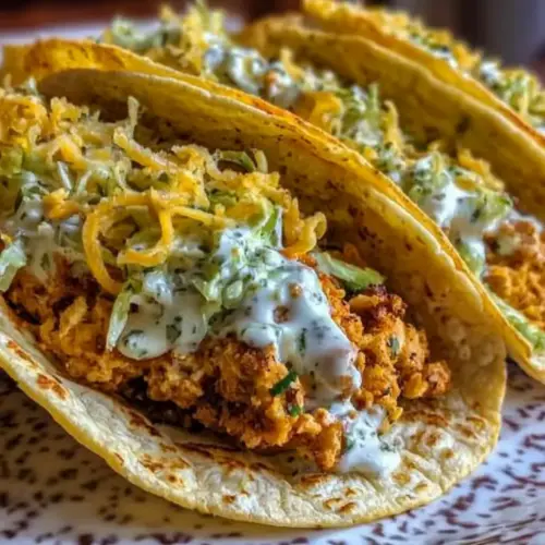 Dill Pickle Ranch Smash Chicken Tacos