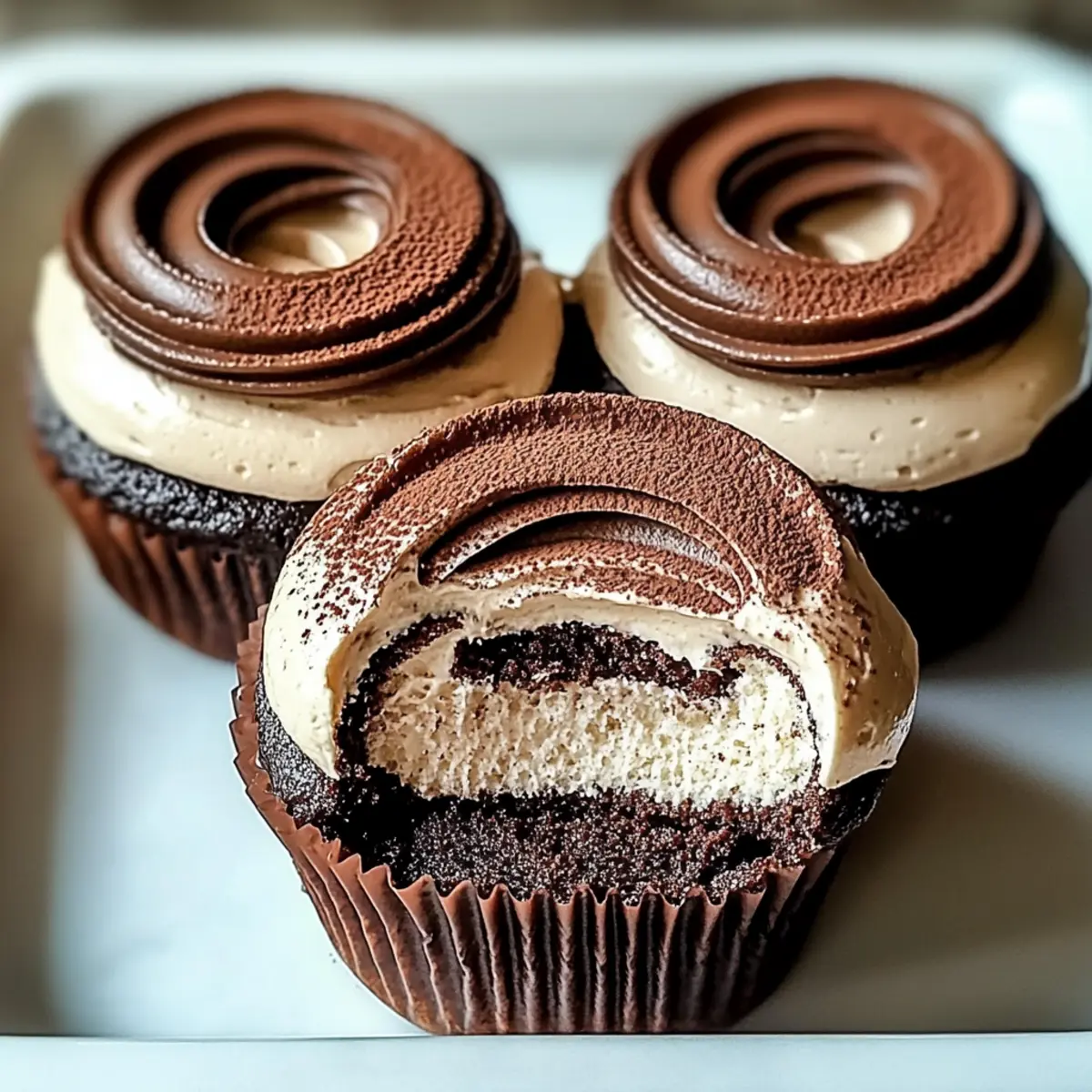 Decadent Chocolate Tiramisu Cupcakes