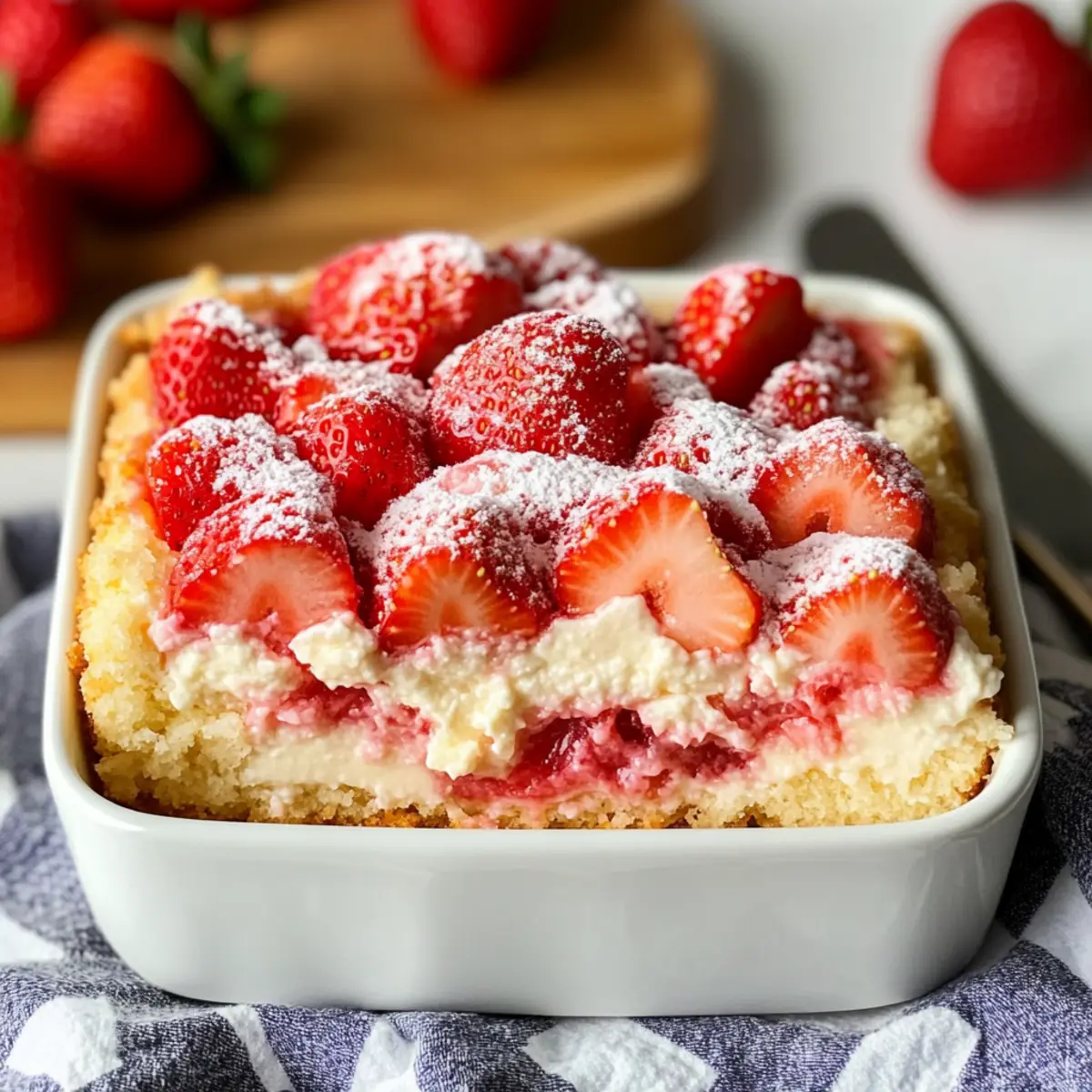 Strawberry Cheesecake Dump Cake