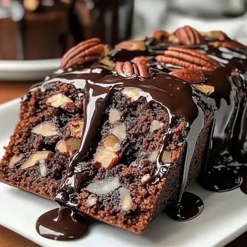 Gooey Chocolate Pecan Cake