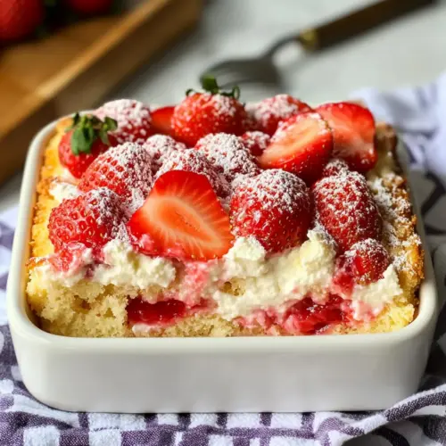 Strawberry Cheesecake Dump Cake