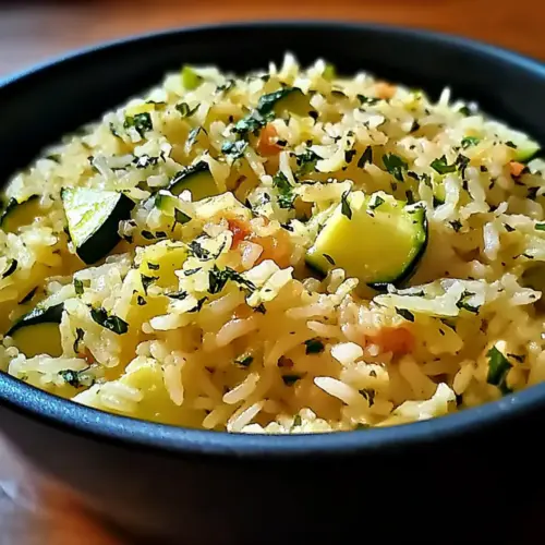 One Pot Cheesy Zucchini Rice
