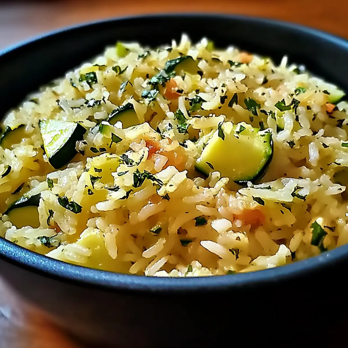 One Pot Cheesy Zucchini Rice