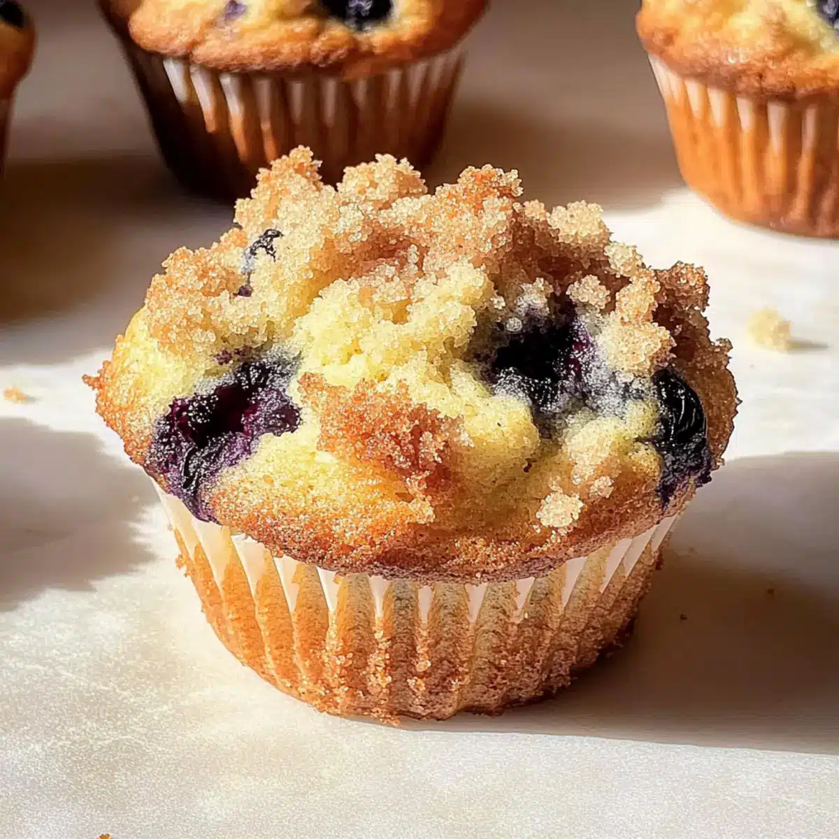 Bakery Style Blueberry Muffins