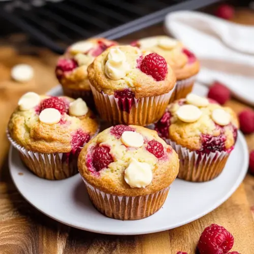 Raspberry White Chocolate Muffins