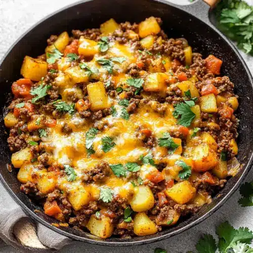 Mexican Ground Beef and Potato Skillet