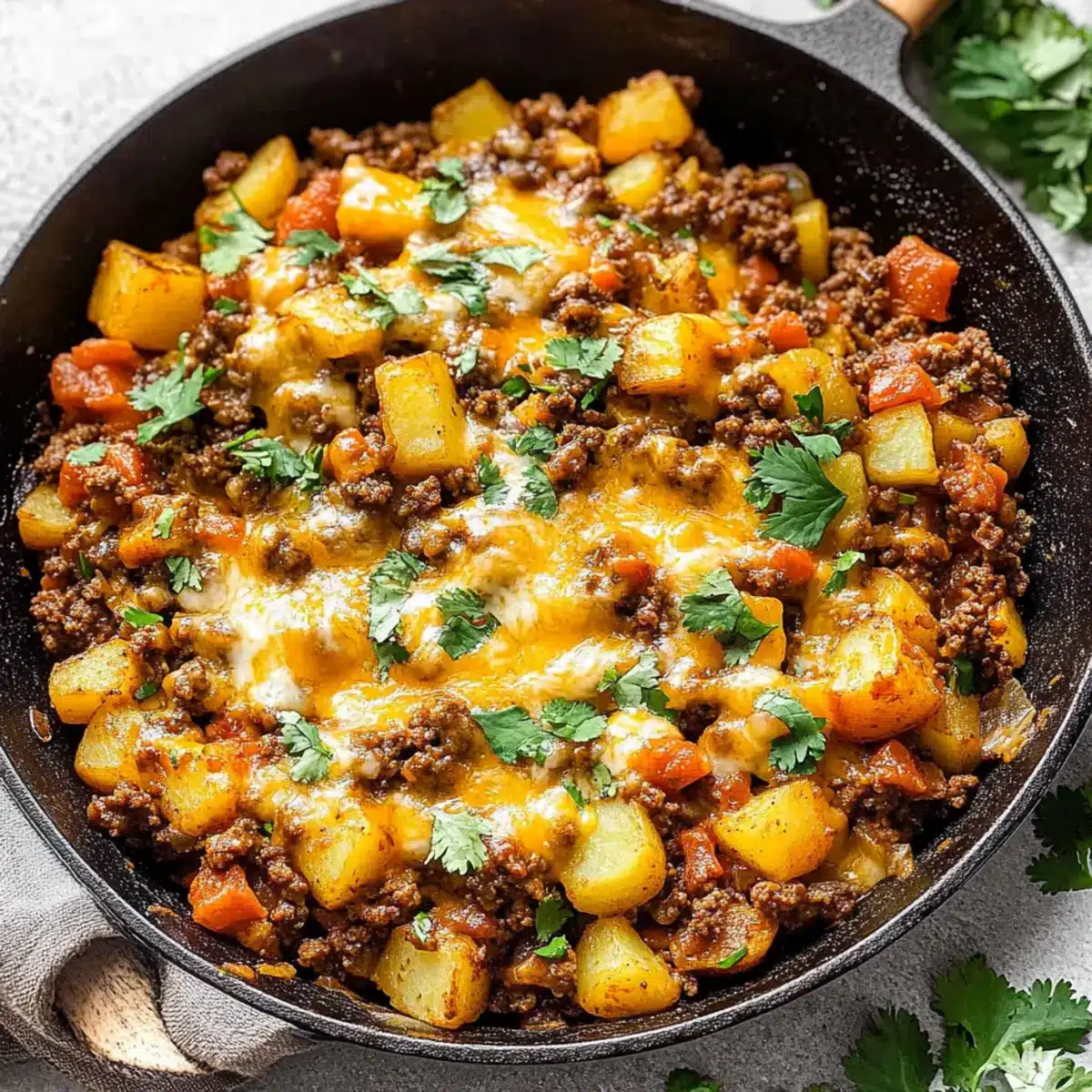 Mexican Ground Beef and Potato Skillet