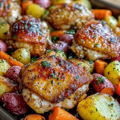 Crispy Honey Mustard Chicken Thighs