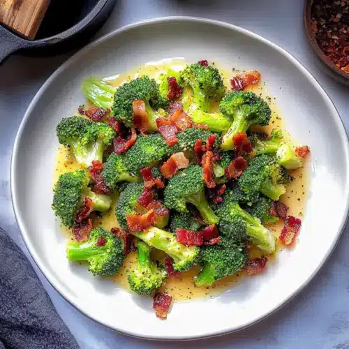 Broccoli With Garlic Sauce & Bacon