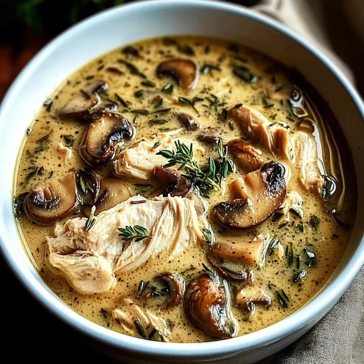 Rotisserie Chicken Mushroom Soup
